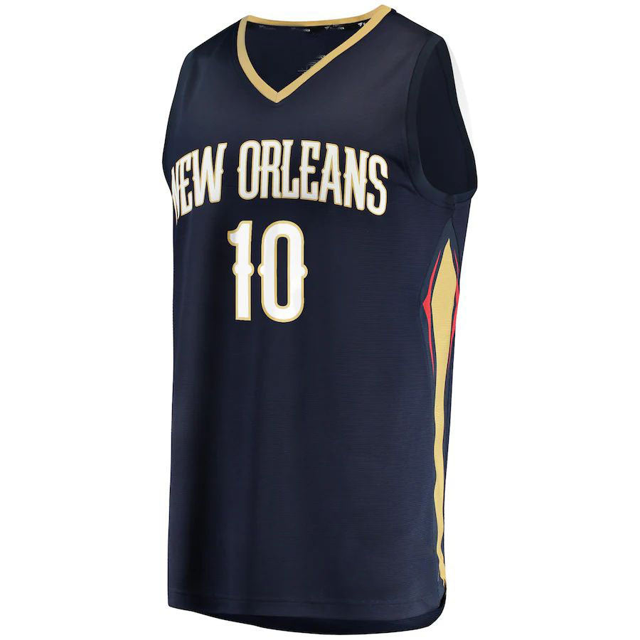 Custom #10 Navy NOP Basketball Shirt Top