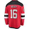 Custom #16 Red NJD Hockey Shirt Top