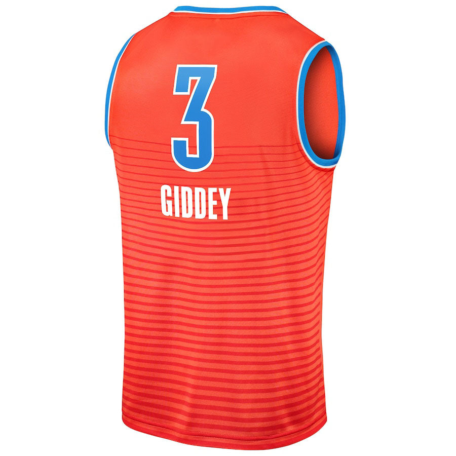 Custom #3 Orange 2021 OKC Basketball Shirt Top