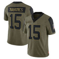 Custom #15 Olive KC Football Shirt Top