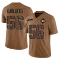 KC.Chiefs #56 George Karlaftis Player Brown Salute To Service Limited Football Jerseys
