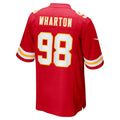 Custom #98 Red KC Football Shirt Top