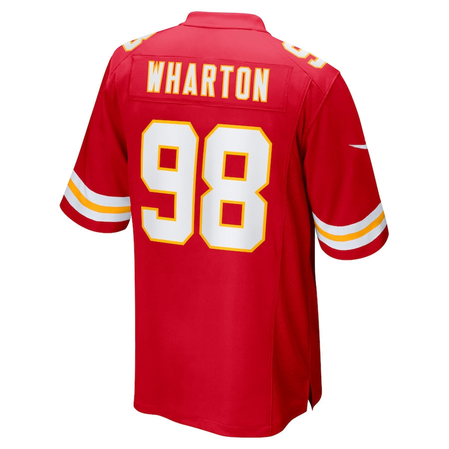 Custom #98 Red KC Football Shirt Top