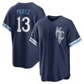 Custom #13 Navy City Connect KC Baseball Shirt Top