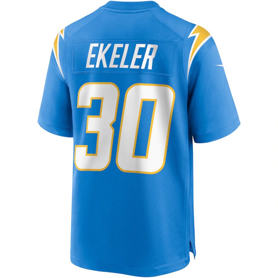 Custom #30 Powder Blue LAC Football Shirt Top