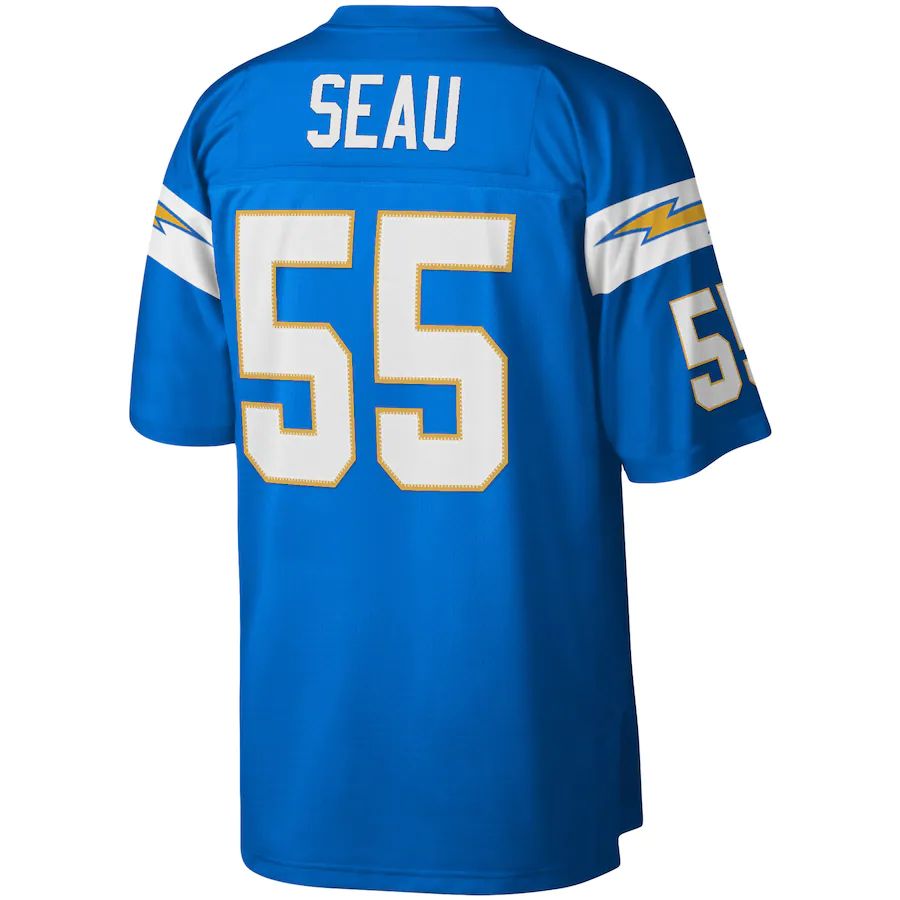 Custom #55 Powder Blue LAC Football Shirt Top