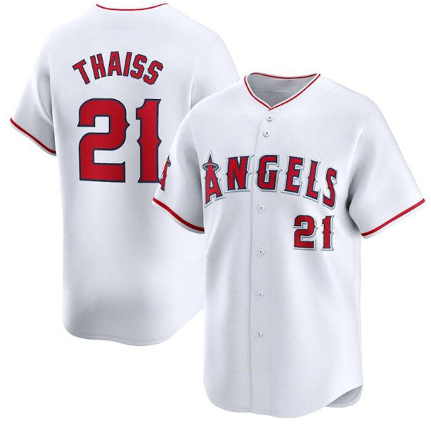 Custom #21 White LAA Baseball Shirt Top