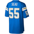 Custom #55 Powder Blue 2002 LAC Football Shirt Top