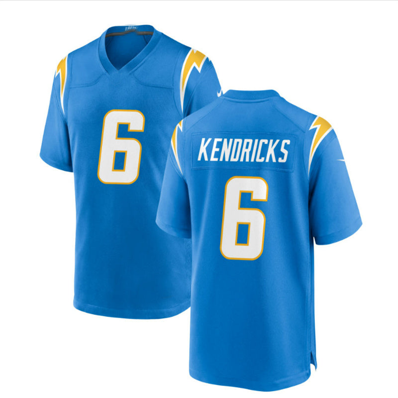 Custom #6 Powder Blue LAC Football Shirt Top