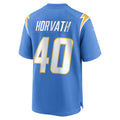 Custom #40 Powder Blue LAC Football Shirt Top
