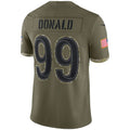 Custom #99 Olive 2022 LAR Football Shirt Top