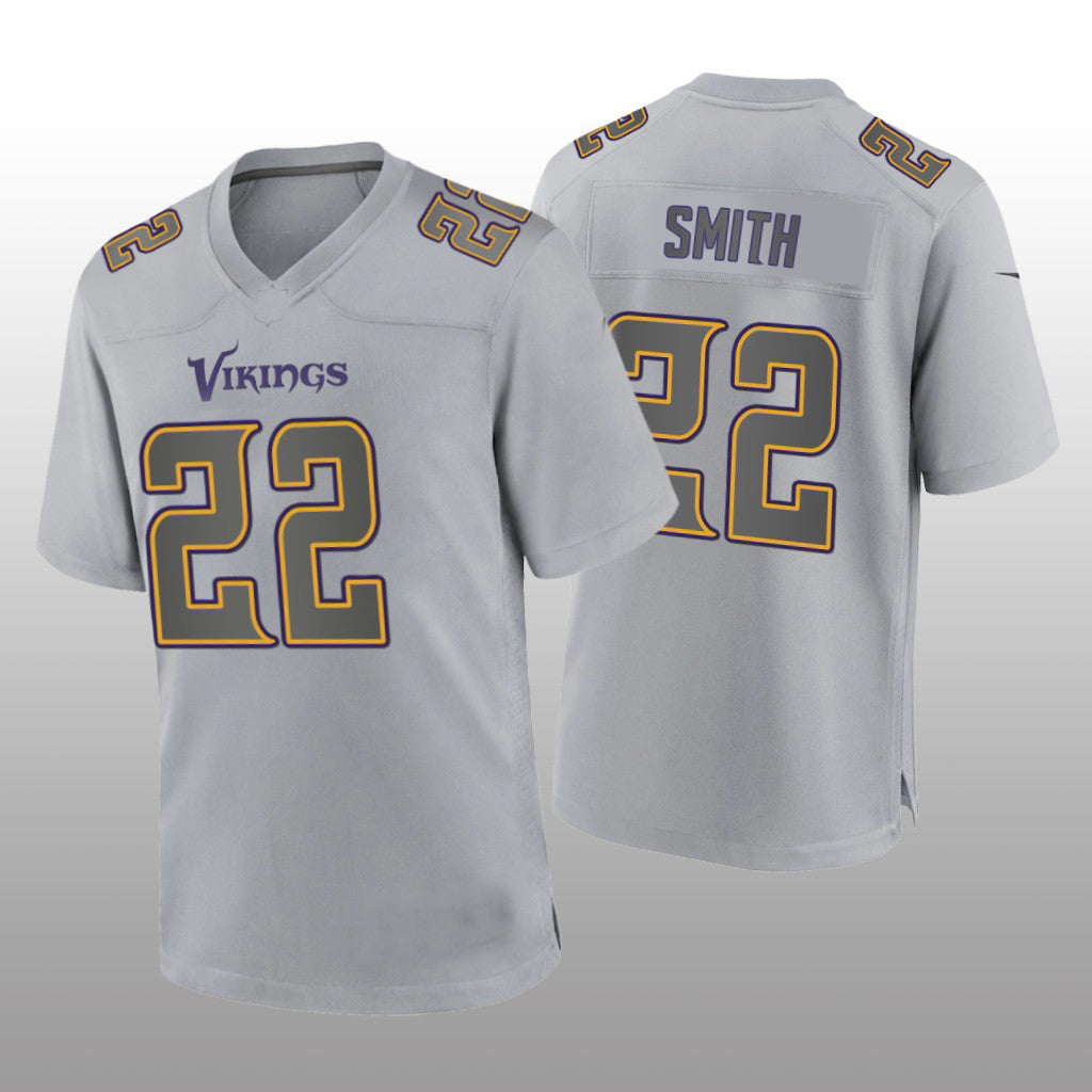 Custom #22 Gray MIN Football Shirt Top