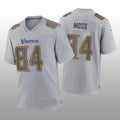 Custom #84 Gray MIN Football Shirt Top