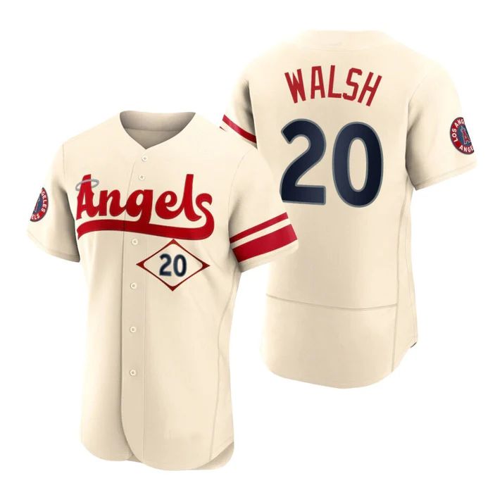 Custom #20 Cream 2022 City Connect LAA Baseball Shirt Top