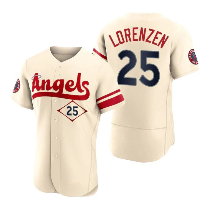 Custom #25 Cream 2022 City Connect LAA Baseball Shirt Top