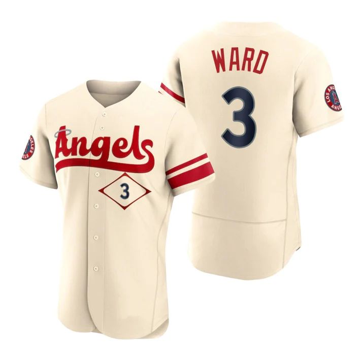 Custom #3 Cream 2022 City Connect LAA Baseball Shirt Top