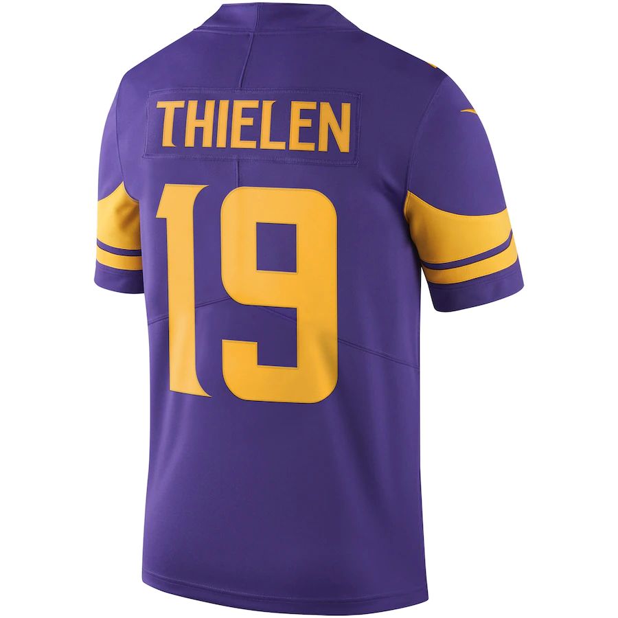 Custom #19 Purple MIN Football Shirt Top