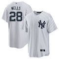 NY.Yankees #28 Austin Wells Playre White Home Replica Baseball Jerseys