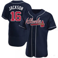 Custom #16 Navy ATL Baseball Shirt Top
