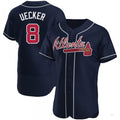 Custom #8 Navy ATL Baseball Shirt Top
