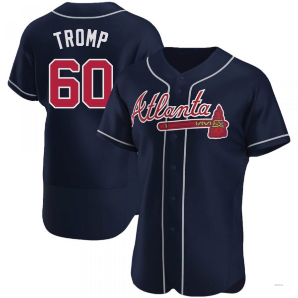 Custom #60 Navy ATL Baseball Shirt Top