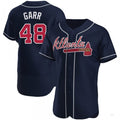 Custom #48 Navy ATL Baseball Shirt Top