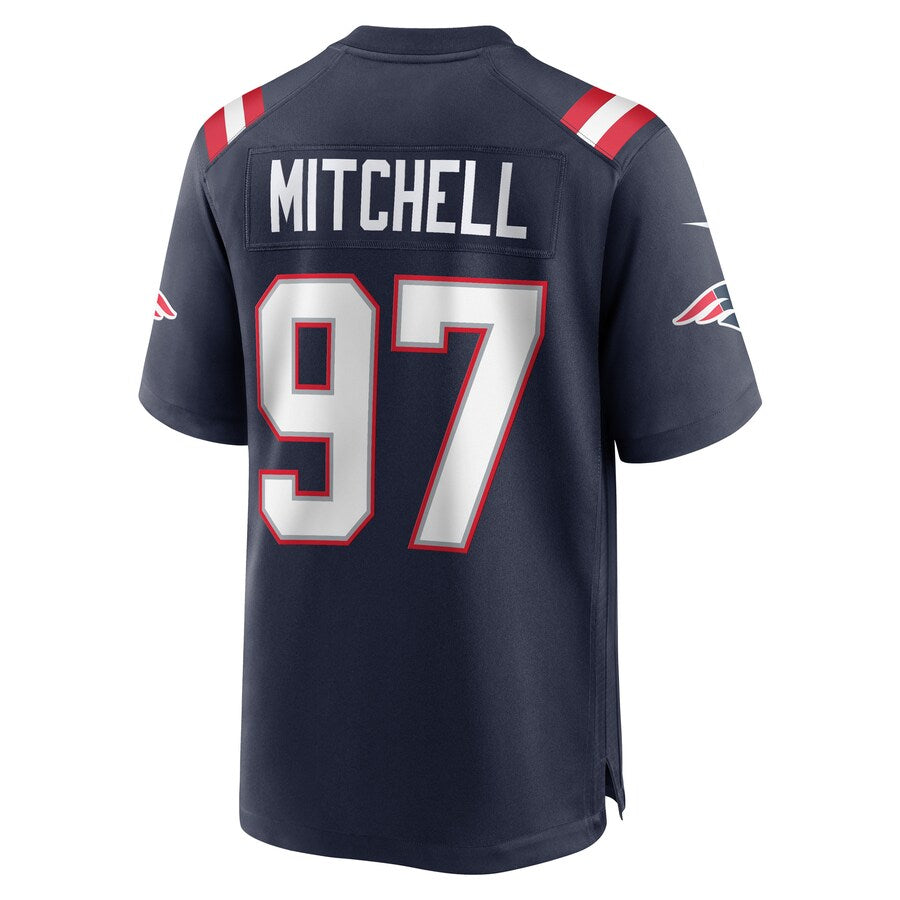 Custom #97 Navy NE Football Shirt Top