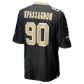 Custom #90 Black NO Football Shirt Top