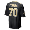 Custom #70 Black NO Football Shirt Top