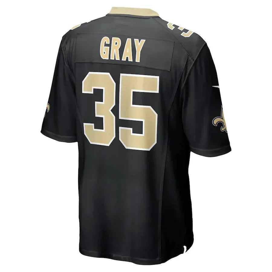 Custom #35 Black NO Football Shirt Top