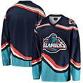 Custom Navy NYI Hockey Shirt Top