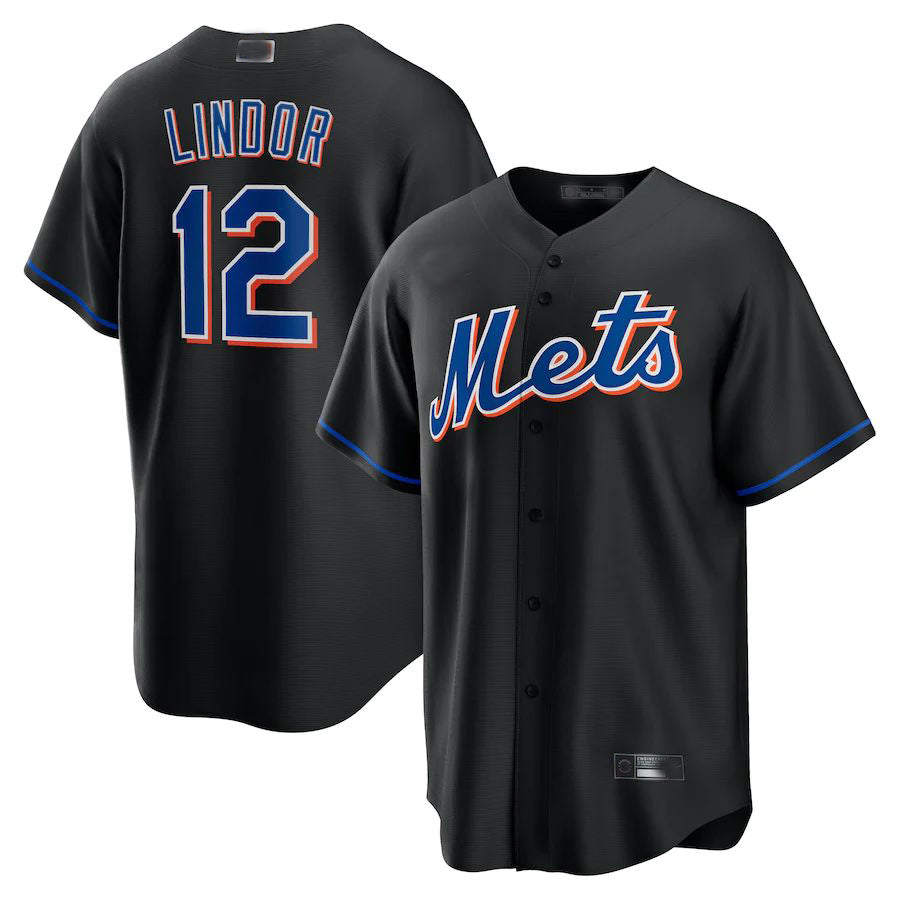 Custom #12 Black 2022 NYM Baseball Shirt Top