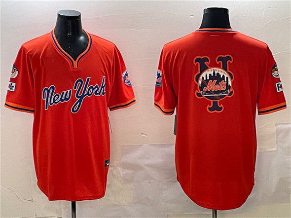 Custom Orange 2025 NYM Baseball Shirt Top