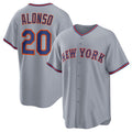 Custom #20 Gray 2025 NYM Baseball Shirt Top