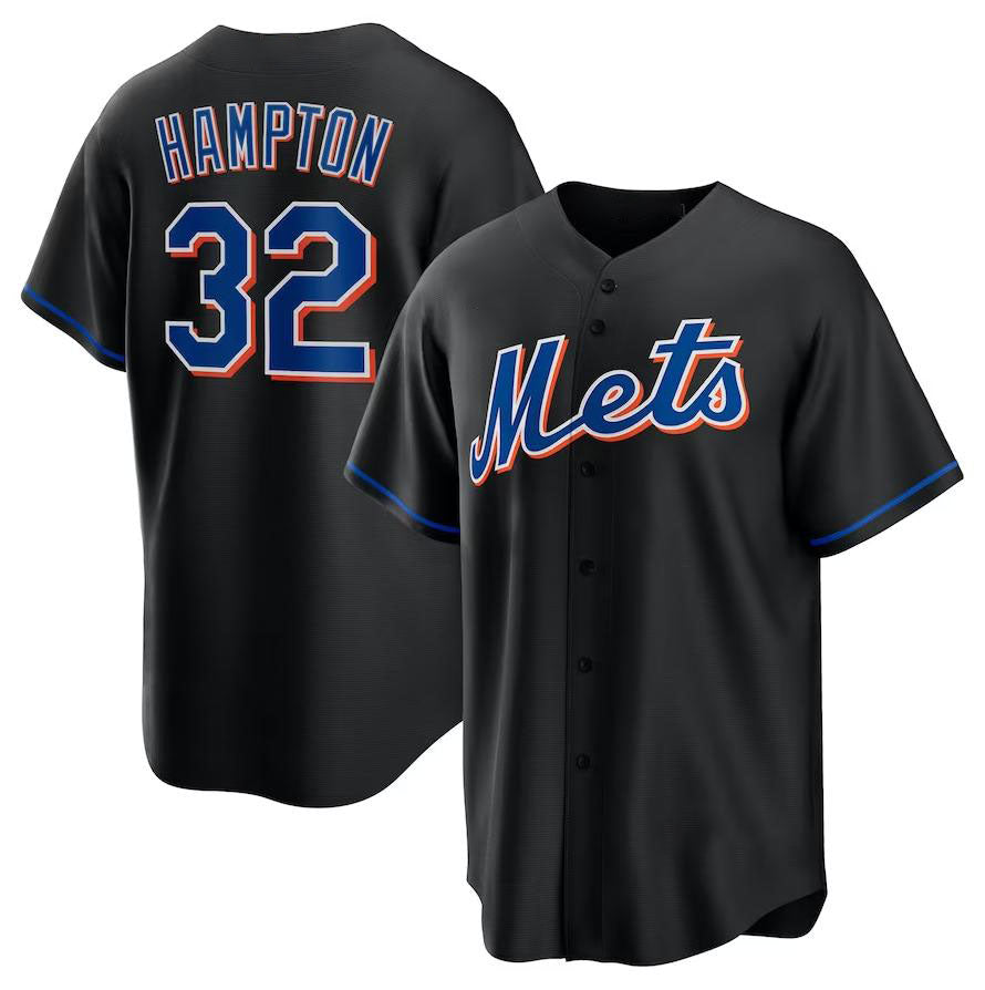 Custom #32 Black 2022 NYM Baseball Shirt Top