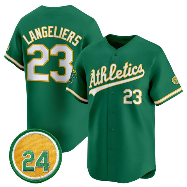 Custom #23 Green 2024 OAK Baseball Shirt Top
