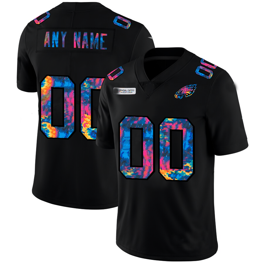 Custom Black 2020 PHI Football Shirt Top