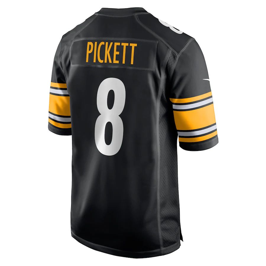 Custom #8 Black 2022 PIT Football Shirt Top