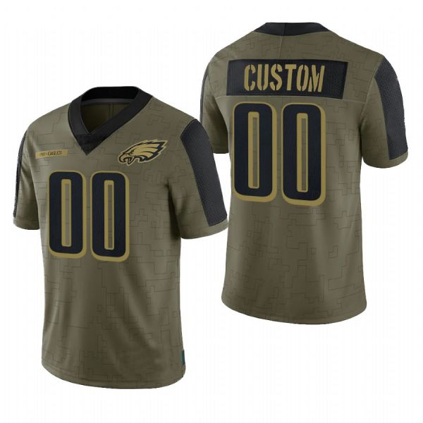 Custom Olive 2021 PHI Football Shirt Top