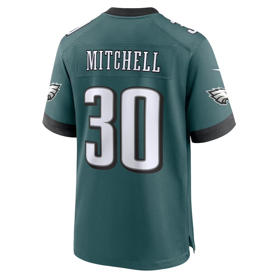 Custom #30 Midnight Green 2024 PHI Football Shirt Top