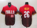 Custom #26 Red 2024 City Connect PHI Baseball Shirt Top