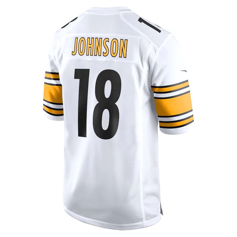 Custom #18 White PIT Football Shirt Top