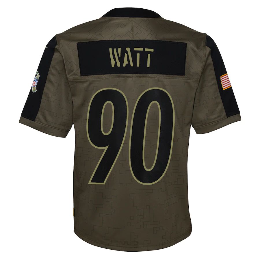 Custom #90 Olive 2021 PIT Football Shirt Top