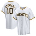 Custom #10 White PIT Baseball Shirt Top
