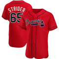 Custom #65 Red ATL Baseball Shirt Top