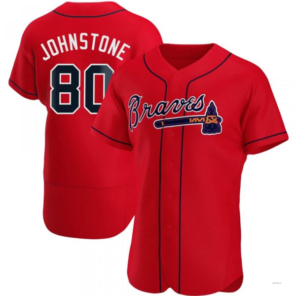 Custom #80 Red ATL Baseball Shirt Top