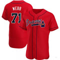 Custom #71 Red ATL Baseball Shirt Top