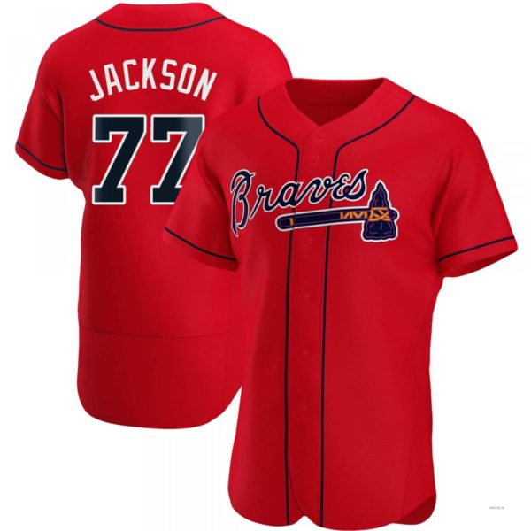 Custom #77 Red ATL Baseball Shirt Top