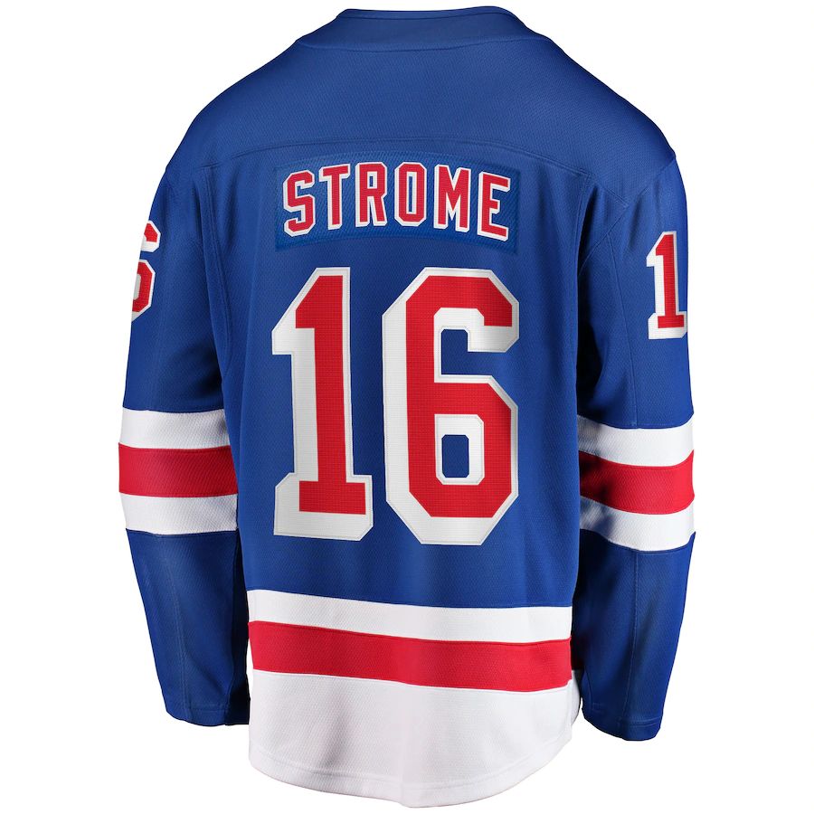 Custom #16 Blue Hockey Shirt Top