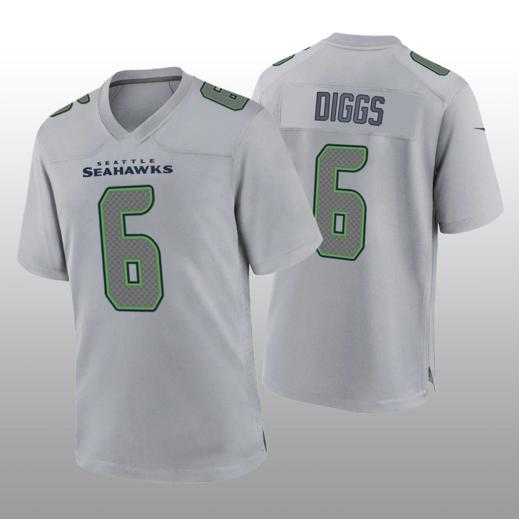 Custom #6 Gray SEA Football Shirt Top